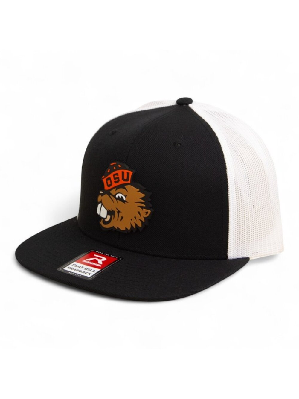 Oregon State Beavers Benny 3D Wool Blend Flat Bill Hat- Black/ White